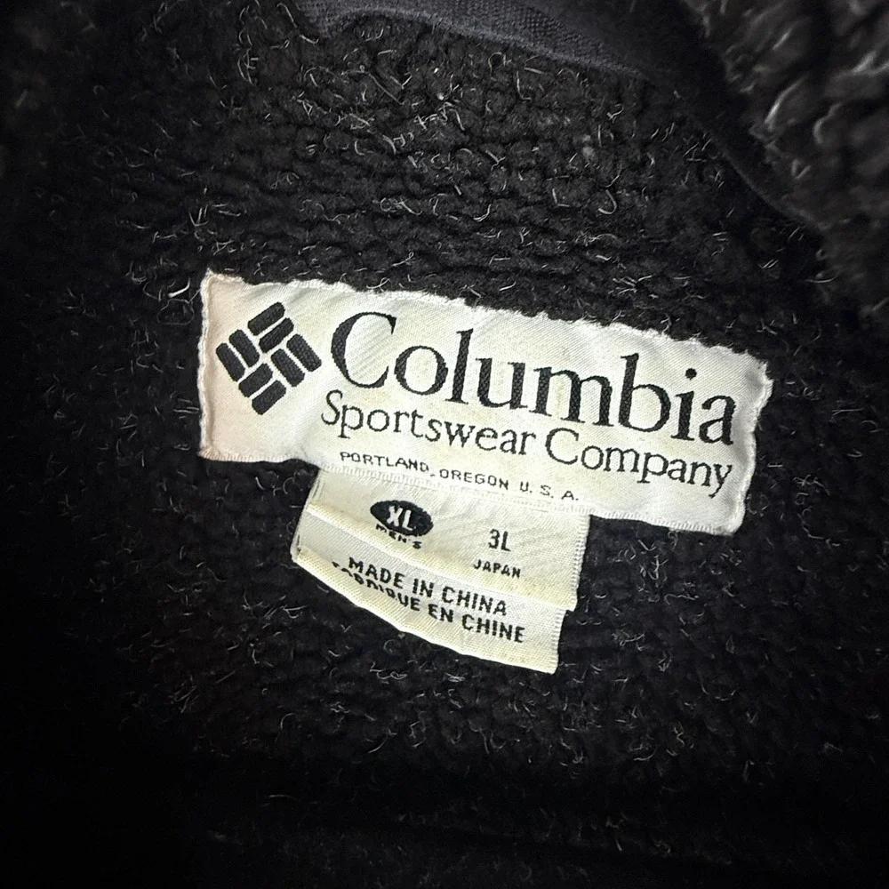 Columbia Jacket Men's XL Black Heavy‎ Lined Bomber Ski Warm Coat VTG